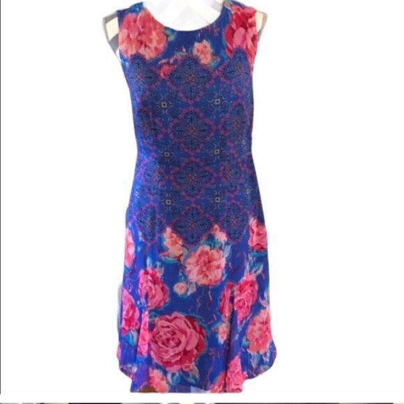 Isaac Mizrahi Dress Size 2 Blue & Pink - Picture 1 of 6